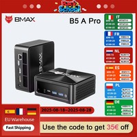 BMAX Mini PC B5A Pro AMD Ryzen 7 5700U Mini Desktop Computer 16 GB DDR4 512 GB NVMe SSD, HDMI, Type-C Triple Display 4K @ 60 Hz