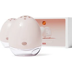 NCVI Pink  Double Wearable Breast Pump,Hands Free Breast Pump,4 Modes & 9 Levels