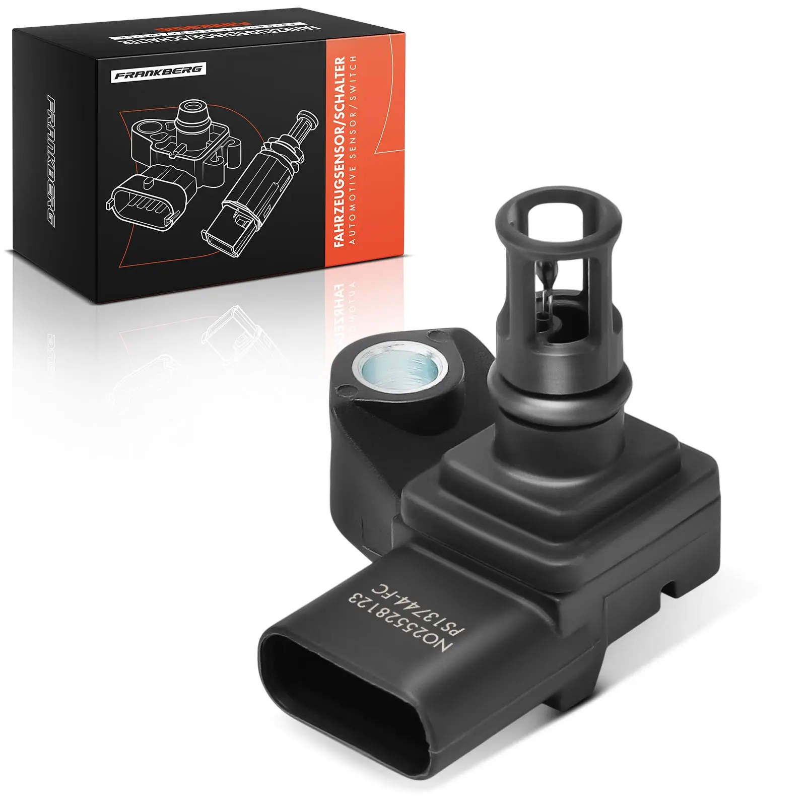 Frankberg 1x Sensor Inlaatpijp Druk voor Opel Astra J K B16 Adam Corsa E Zafira Tourer 055569992 1247528 55569992 01247528TX269