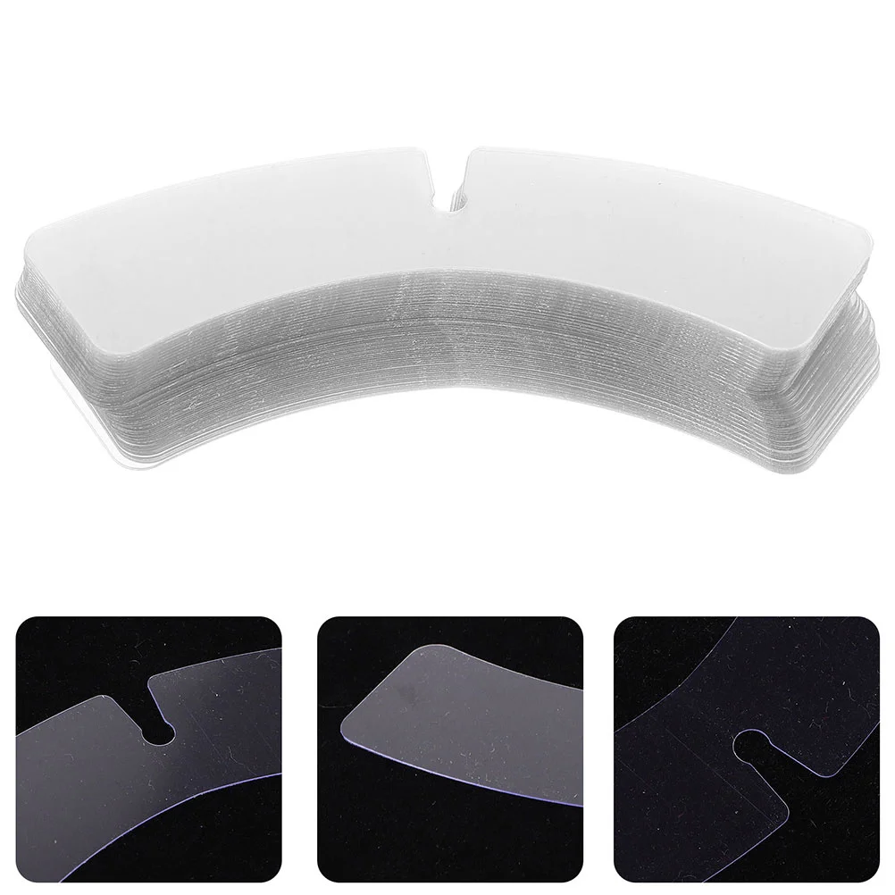 100 Uds. Insertos transparentes para cuello de camisa, soporte Invisible para cuello de plástico para hombres, camisas de vestir, formales de negocios