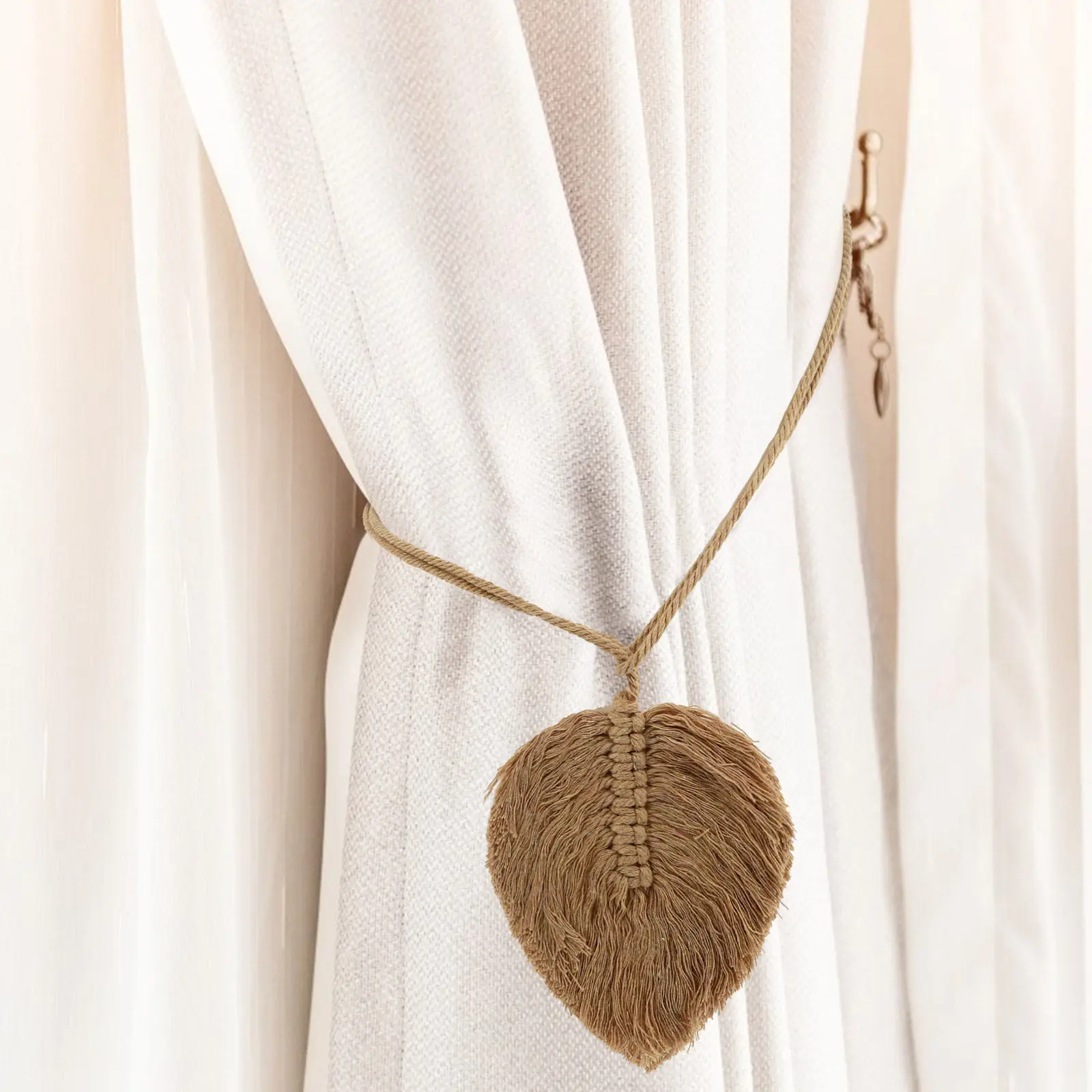 

2 шт. хлопковых подхватов для штор в богемном стиле, вязаные, для домашнего использования, декоративные фиксаторы для штор, изящные плетеные подхваты