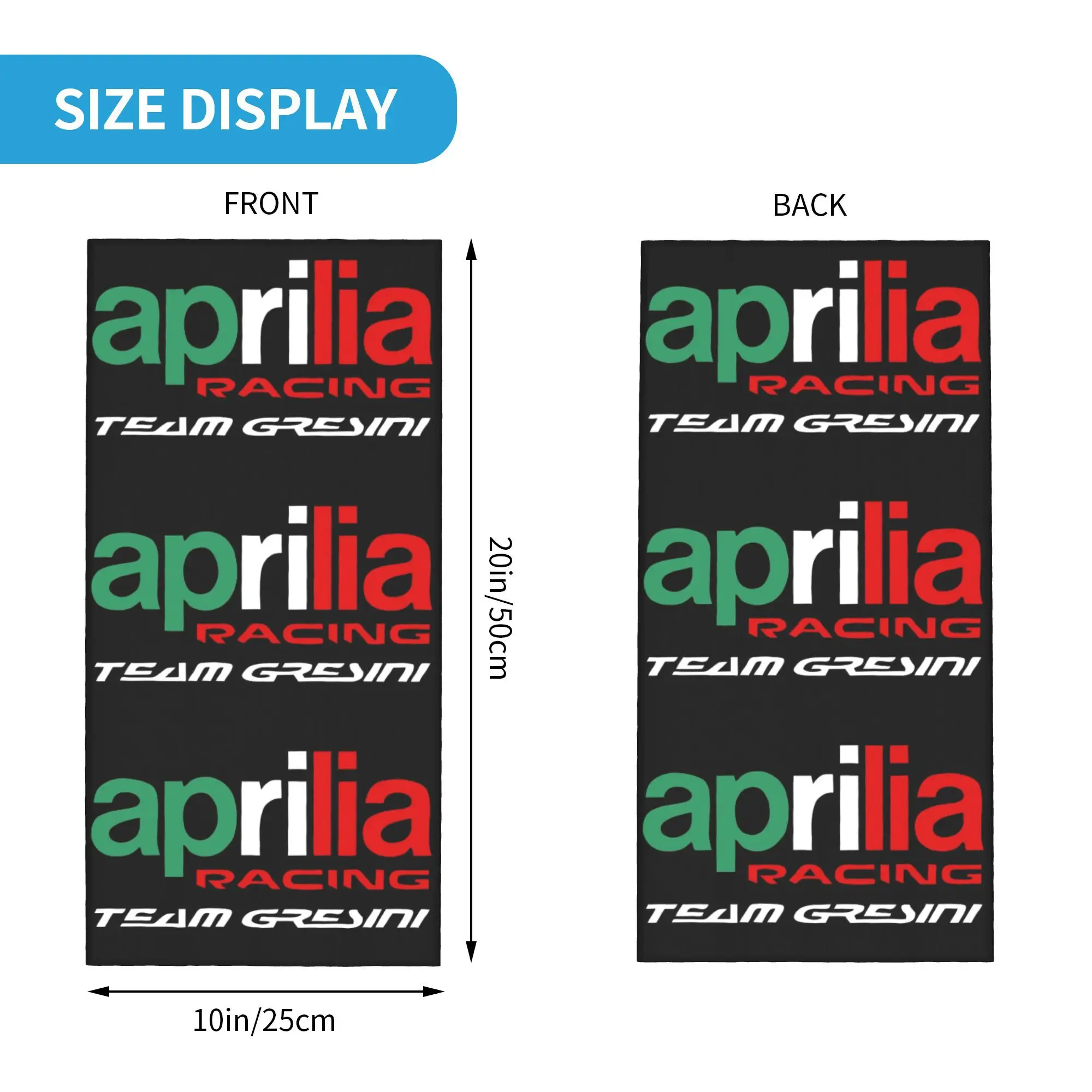 カスタム A-Aprilias ロゴバンダナネックウォーマー女性男性冬ハイキングスキースカーフゲートルオートバイフェイスカバー