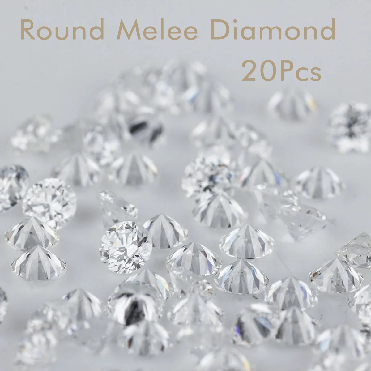 

20 шт. бриллиантов круглой огранки лабораторных бриллиантов 2,0–4,1 мм разных размеров, лабораторные бриллианты мелкой огранки для ювелирных изделий