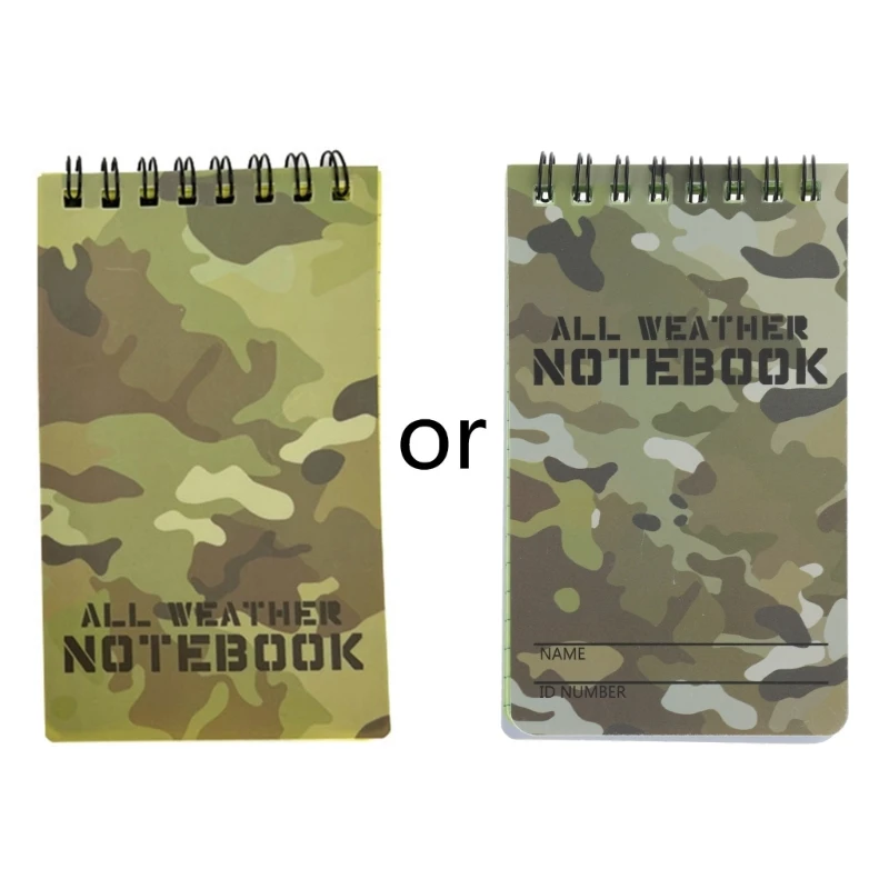 Waterproof Notebook,All-Weather Pocket Sized Notepad,Top Memo-Grid Paper Notepad for Outdoor Hiking Dropship