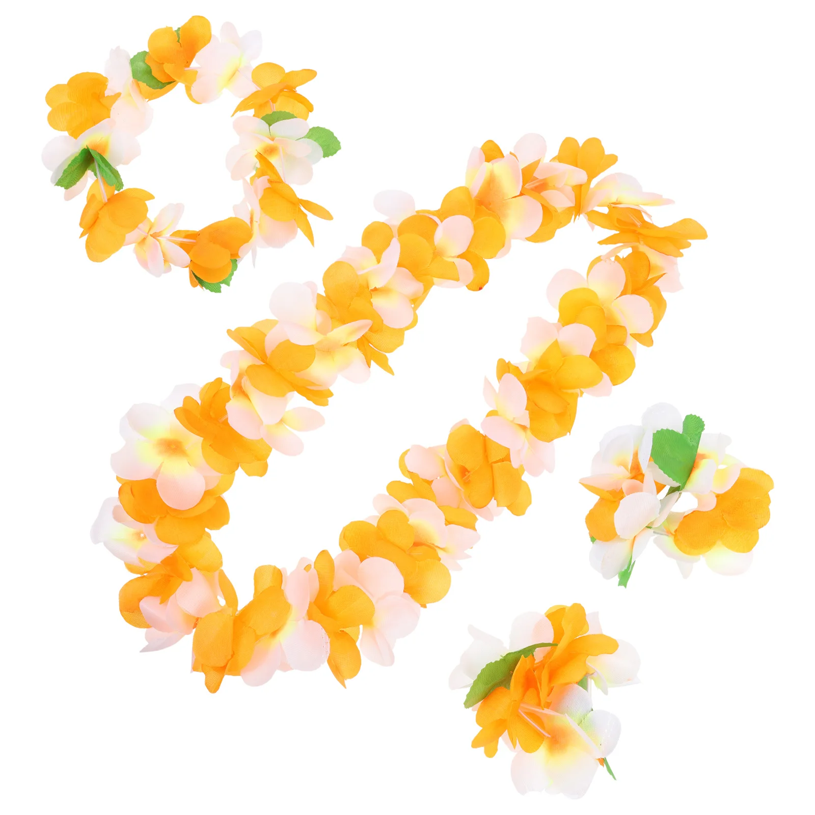 

1 set 1 Set Multicolor Flower Leis Set Bright Hawaiian Garland Decor Party Supplies Festival Garlands Tropical Style Decorative
