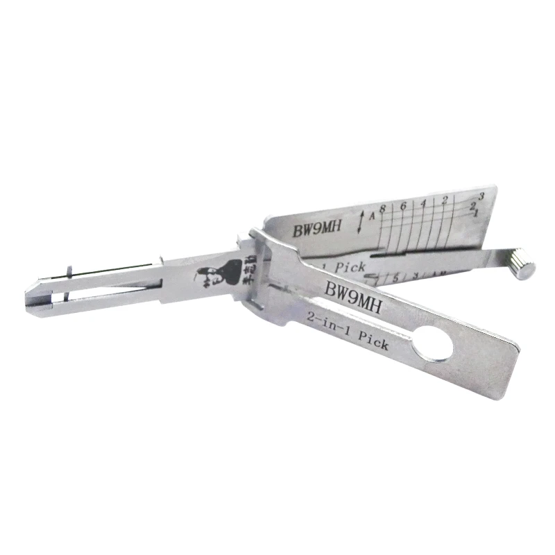 Lishi BW9MH 2-in-1 slotenmakersgereedschap, slotenopener & decoder, verticaal frezen voor BMW motorfietsmodellen