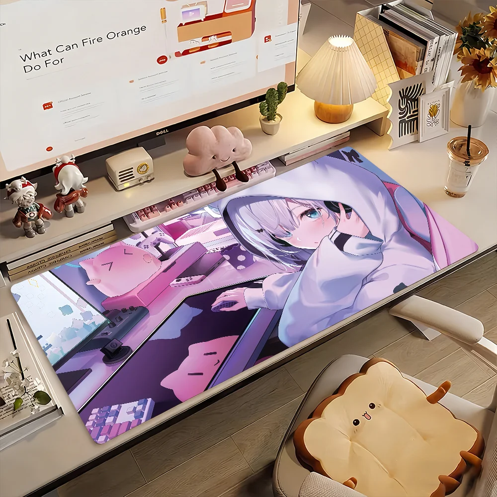 VTuber K-Kaga Sumire Mauspad, rutschfeste Gummi-Gamer-Balance-Computermatte, Dekoration, Schreibtischunterlage, Laptop, Büro, groß