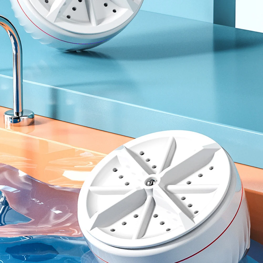 Mini Turbo Washer USB Powered Cleaning Washing Machine for Underwear Socks Mini Ultrasonic Turbo Washer for Home Travel
