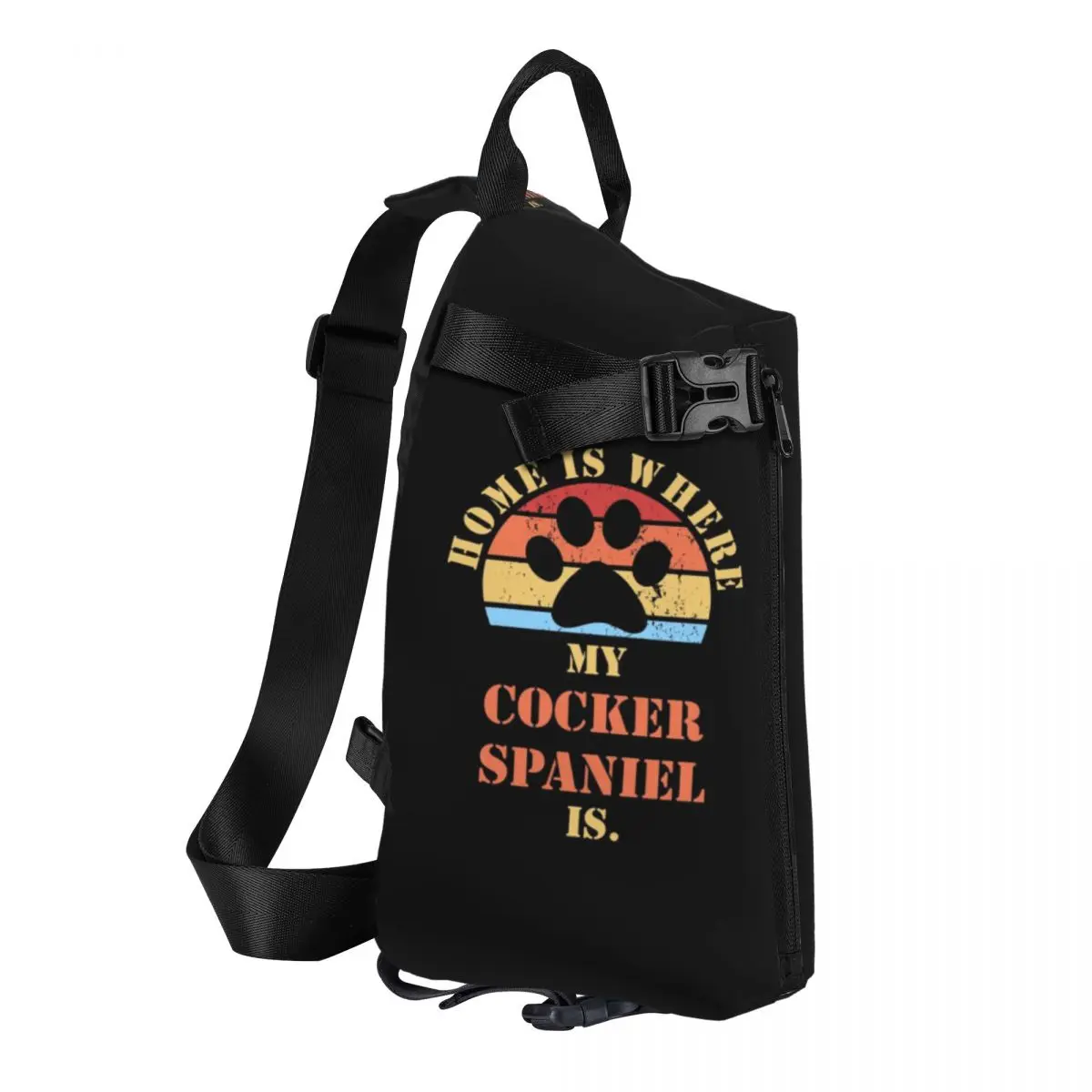 COCKER SPANIEL Dogs Funny Quote For Dog Owner Chest Bag Men Sling Crossbody Backpack Chest Bag Hiking Daypack Shoulder Bag