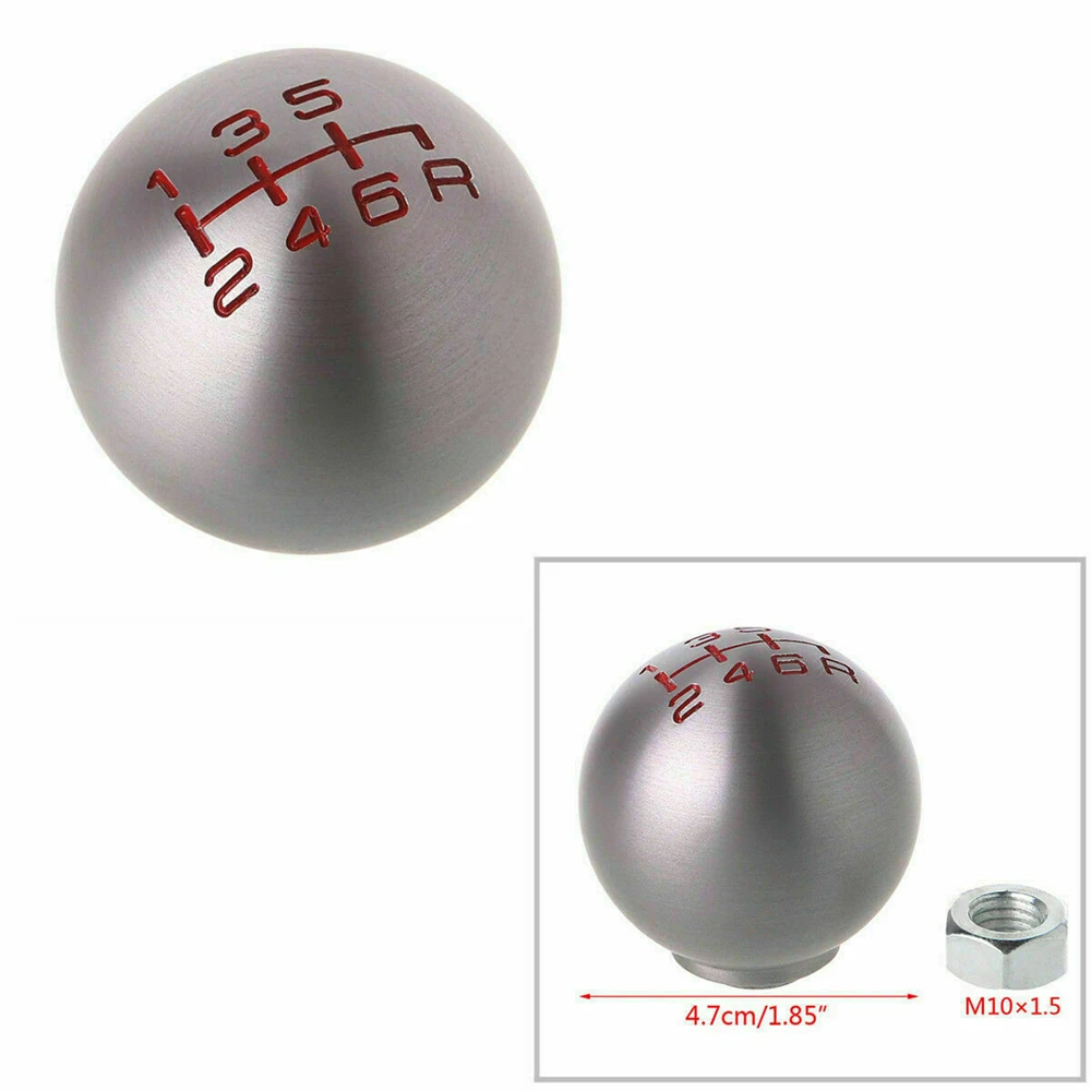 Car Aluminum 5 6 Speed Ball Shape Gear Shift Knob Shifter Lever M10*1.5 Fit For Honda Fit Civic City FD2 FN2 EP3 TYPE R DC2 DC5