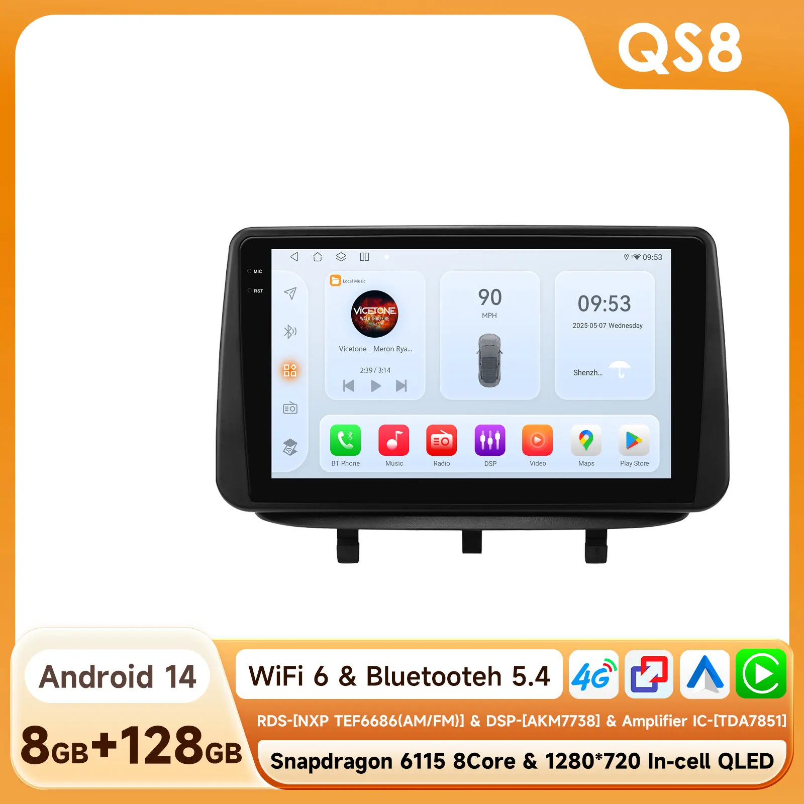 Android Auto Radio voor Opel Meriva B 2009 -2014 Draadloze CarPlay GPS Intelligente Stereo Multimedia 2Din Autoradio 360 camera Wifi