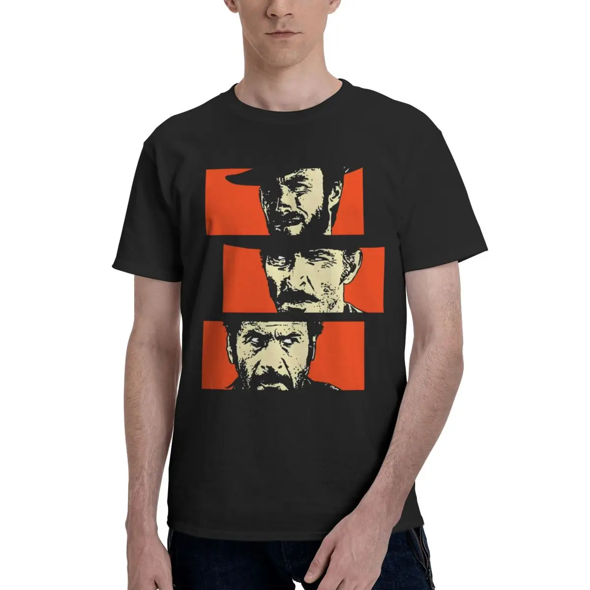 

Portrait Print 100% Cotton Casual Breathable Confortable Anime Men's Clothing Brands Man Clothes