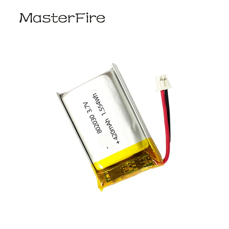 2-10 шт. 802030 3,7 В 420 мАч литий-полимерная аккумуляторная батарея для вождения рекордер Bluetooth-динамик гарнитура умные часы сотовый