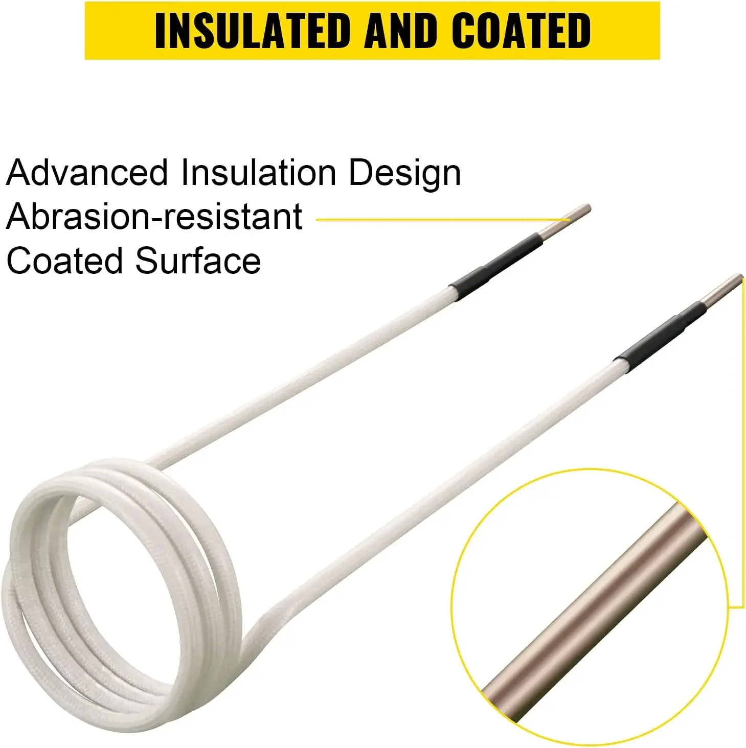 Induction Heater Coil Kit 8PCS Most Used Induction Heater Coils with Varying Lengths, Heat Resistant Induction Heater Tool