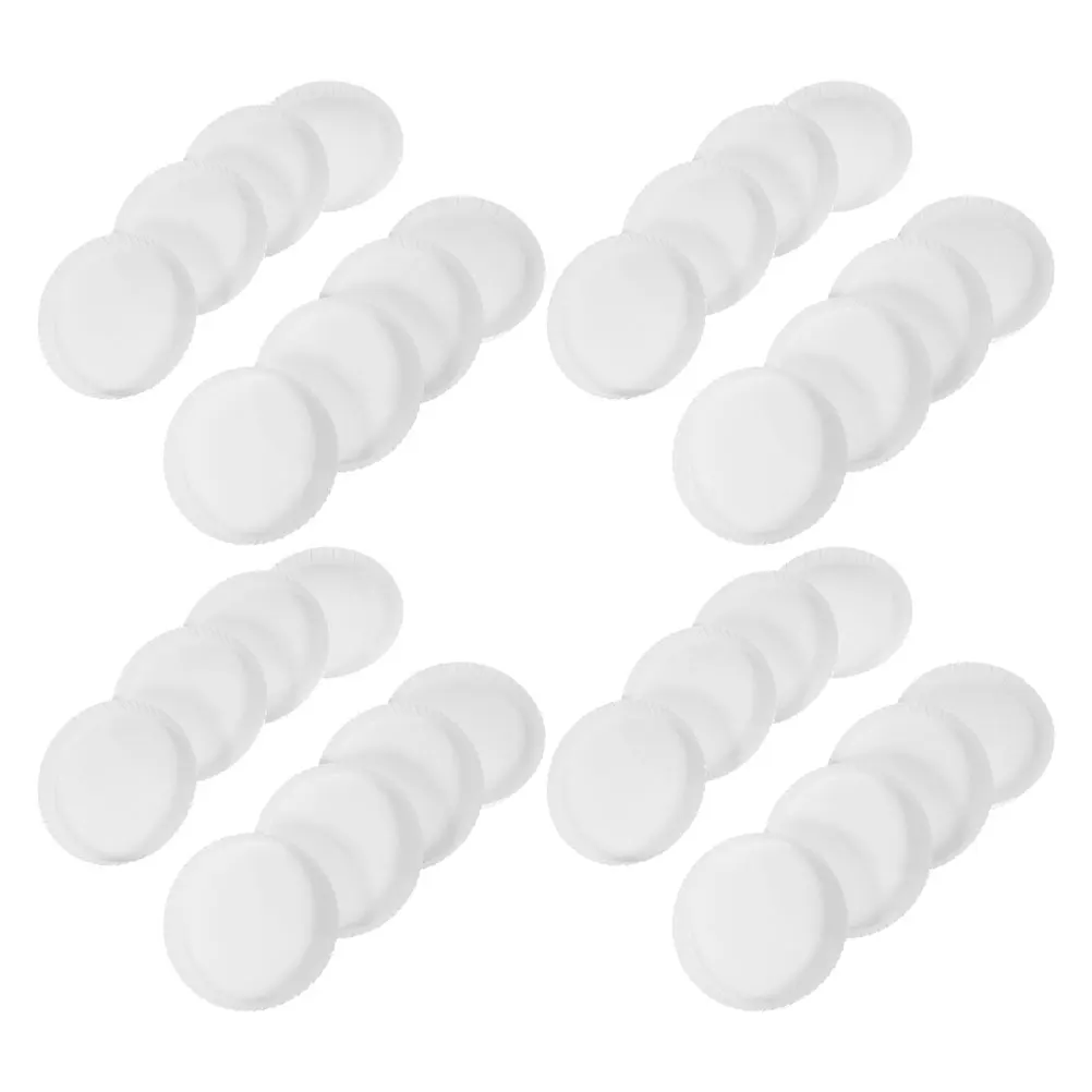 

200pcs Disposable Paper Cup Lids Material Spill Prevention White Covers for Coffee Hotel Stackable Storage Saving