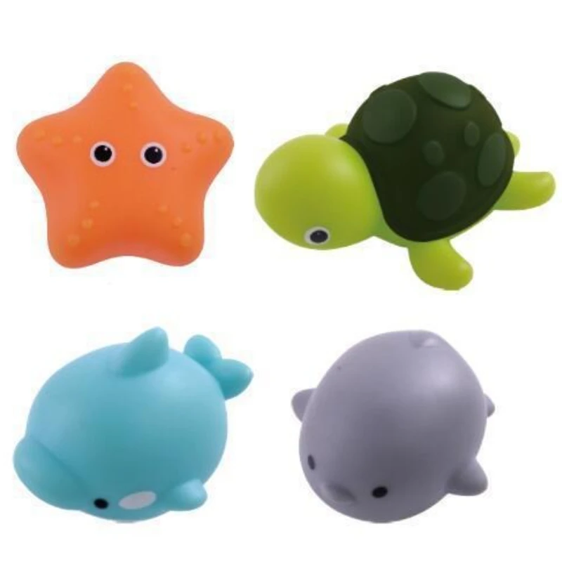 Glow-in-the-Dark Dier Drijvend Badspeelgoed voor baby's LED-verlichtend Badspeelgoed voor het bad Verjaardagscadeaus voor babyjongens en -meisjes