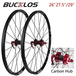 Bicycle Wheelset Mountain Bike Carbon Hub Clincher Tyre Rim Disc Brake Wheel Set 26