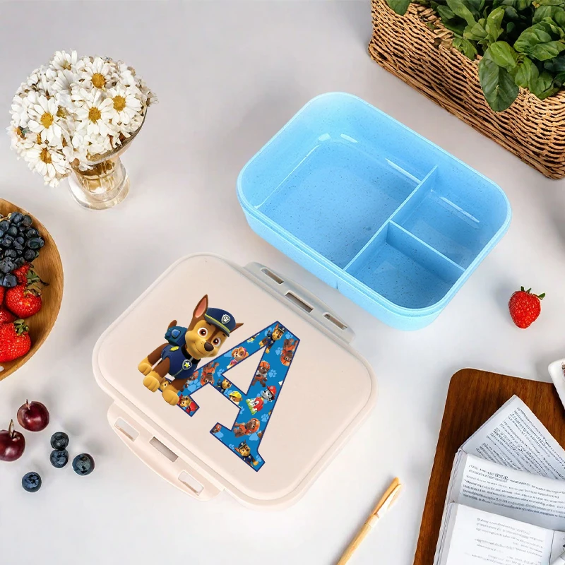 New Paw Patrol Bento Lunch Box Kawaii Cartoon Letter Printed Lunch Box Boys Girls School Food Storage Containers Children Gifts