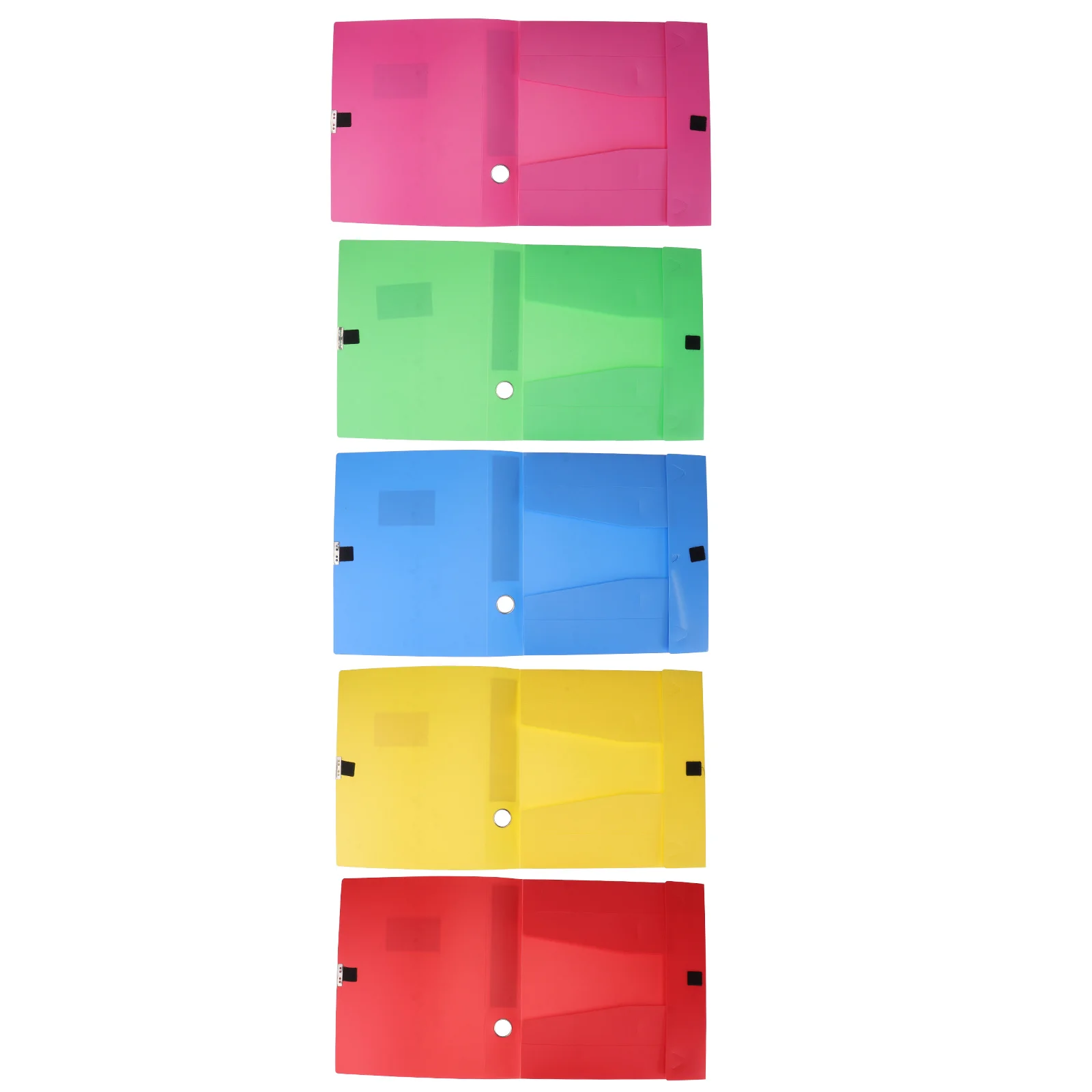 5Pcs Colorful Stationary Container Foldable File Storage Box Organize School Office Supplies Neatly Efficiently Portable