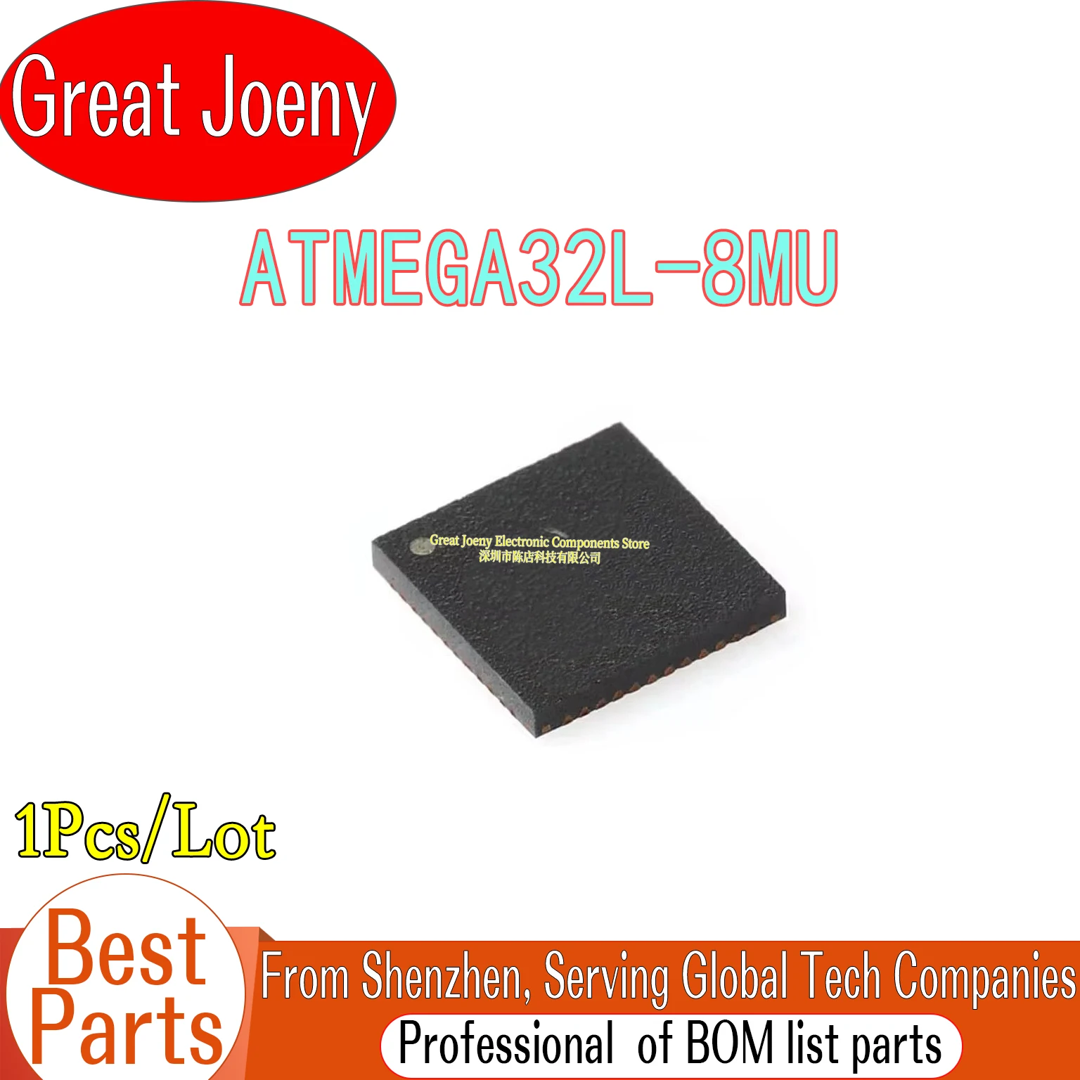 

100% Brand New Original ATMEGA32L ATMEGA32L-8MU ATMEGA32 IC MCU Chipset VQFN-44