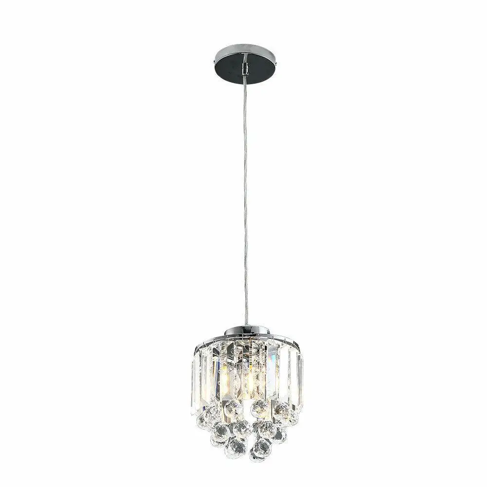 3 Pack Modern Simple Crystal Pendant Light Luxurious Kitchen Island Chandelier E26 AC 110V-120V Dining Room Hanging Lamp