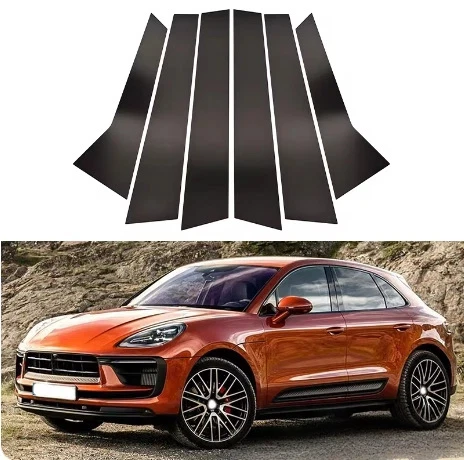 

For Porsche Macan 2014-2022 window decoration door frame bright black center pillar sticker
