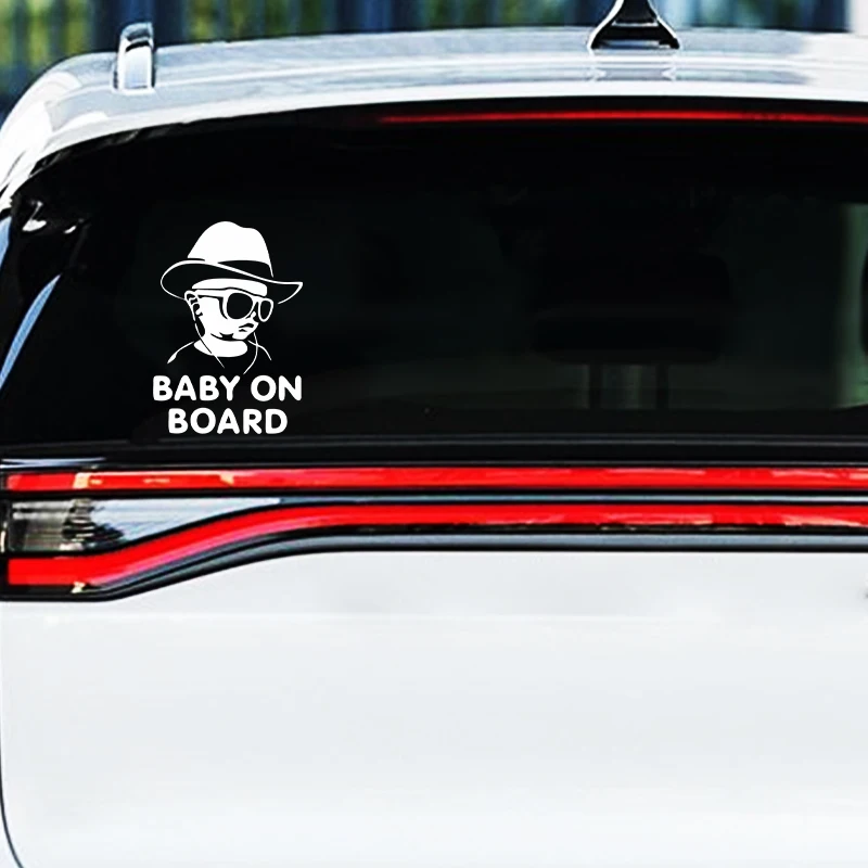 G081 Baby On Board Sunglasses Design Reflective Car Decal Drop Shipping Available For Vehicle Styling - view 4