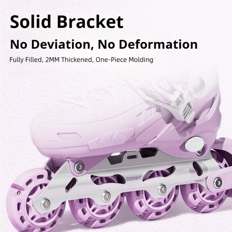 أطفال قابل للتعديل حذاء تزلج بعجلات بنين بنات 8 عجلات فلاش شفرات دوارة أحذية التزلج على الجليد إطار من الألومنيوم التزلج في الهواء الطلق المبتدئين #4