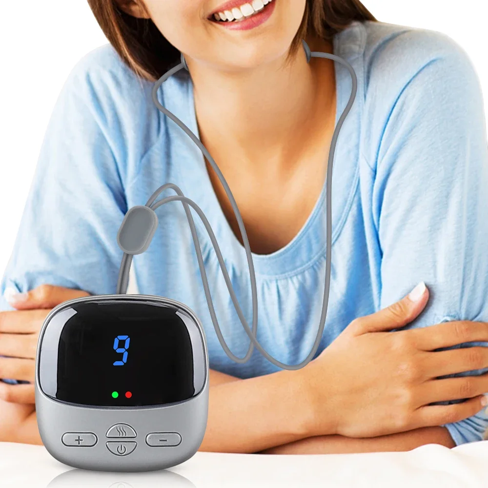 

Hanging Neck Massager EMS Mini Electric Cervical Neck Massager Portable Deep Tissue Pulse Muscle Massage Relaxation Device