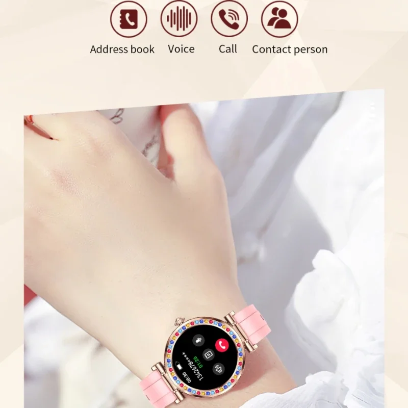 Wireless Call Heart Rate Blood Pressure Multi Sport Mode Women's Colorful Diamond Watch Women's Fashion Smart Watch