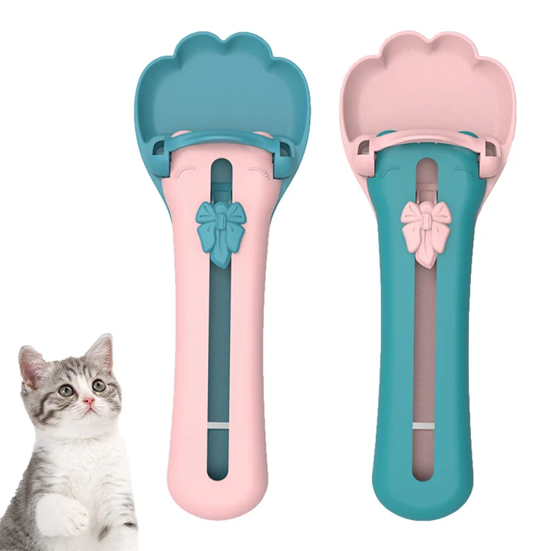 Cat Claw Pet Feed Spoon Snacks Squeezing Food Spoon Cat Processing Rod Squeezing Feeder Dog And Kitten Food Grain Dispenser