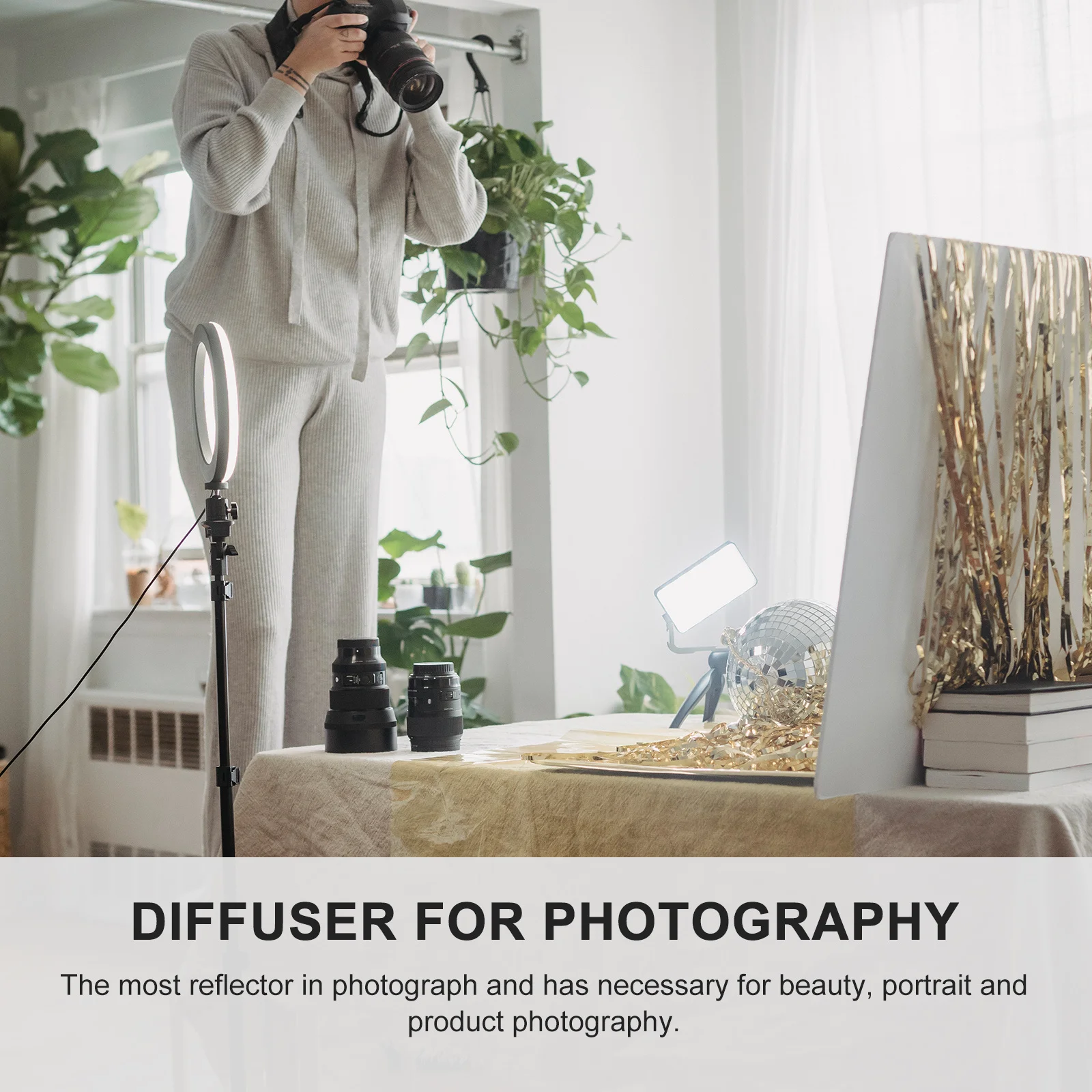 

14 Inch Ring Light Foldable For 75W 600W Equivalent Photography Video Lighting High Transmission Nylon Softbox Cover