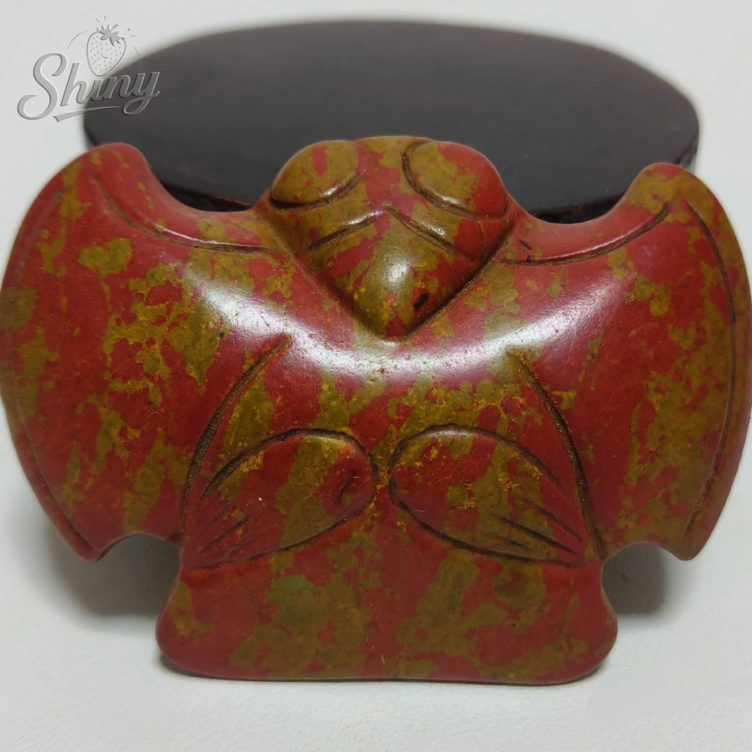 

3.3" China Hongshan Culture Orientaljasper Carved Fengshui Bird Beast Amulet Ornaments Statues for Decoration