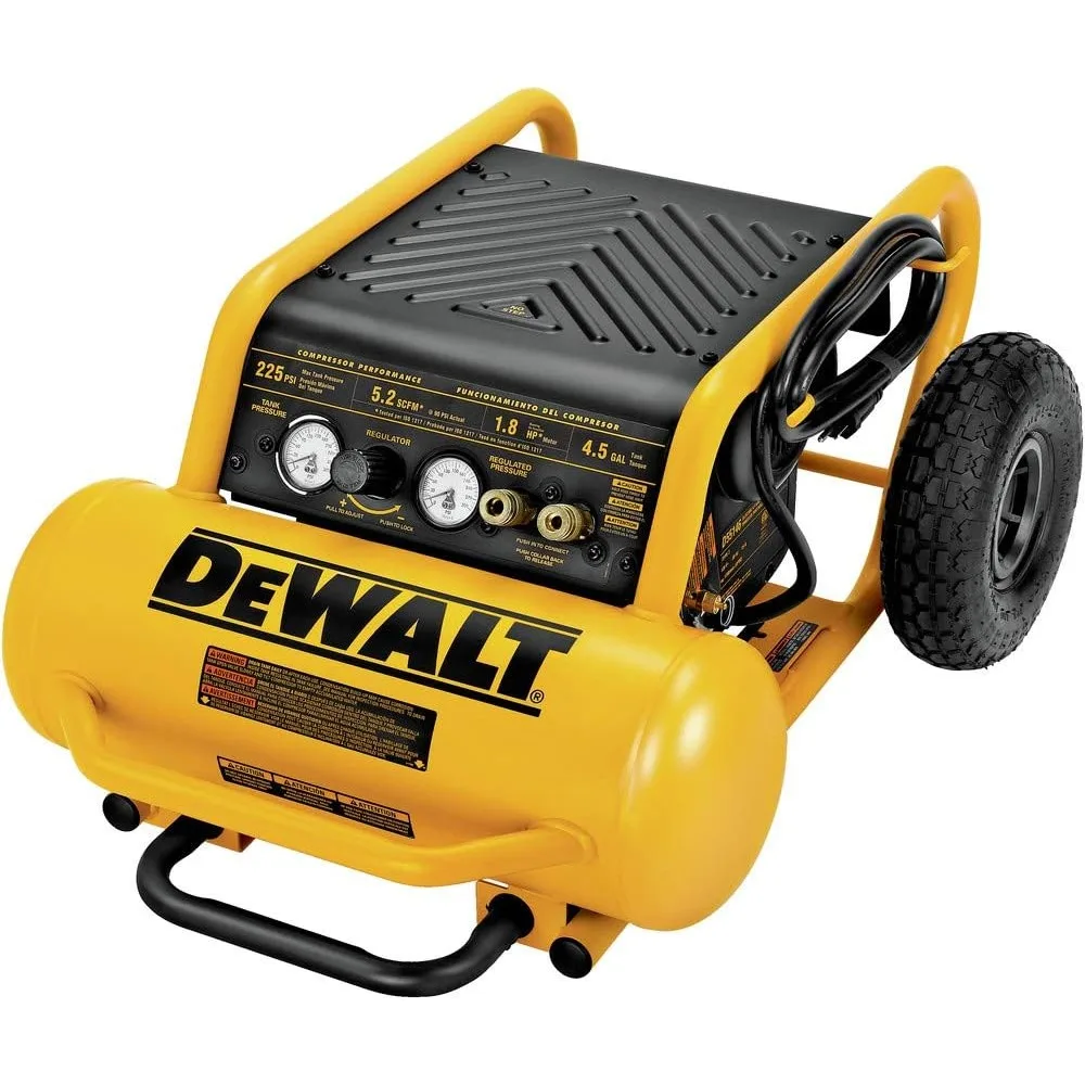 เครื่องอัดอากาศแบบพกพา ความดันสูงสุด 225 PSI พร้อมล้อ ความจุ 4.5 แกลลอน