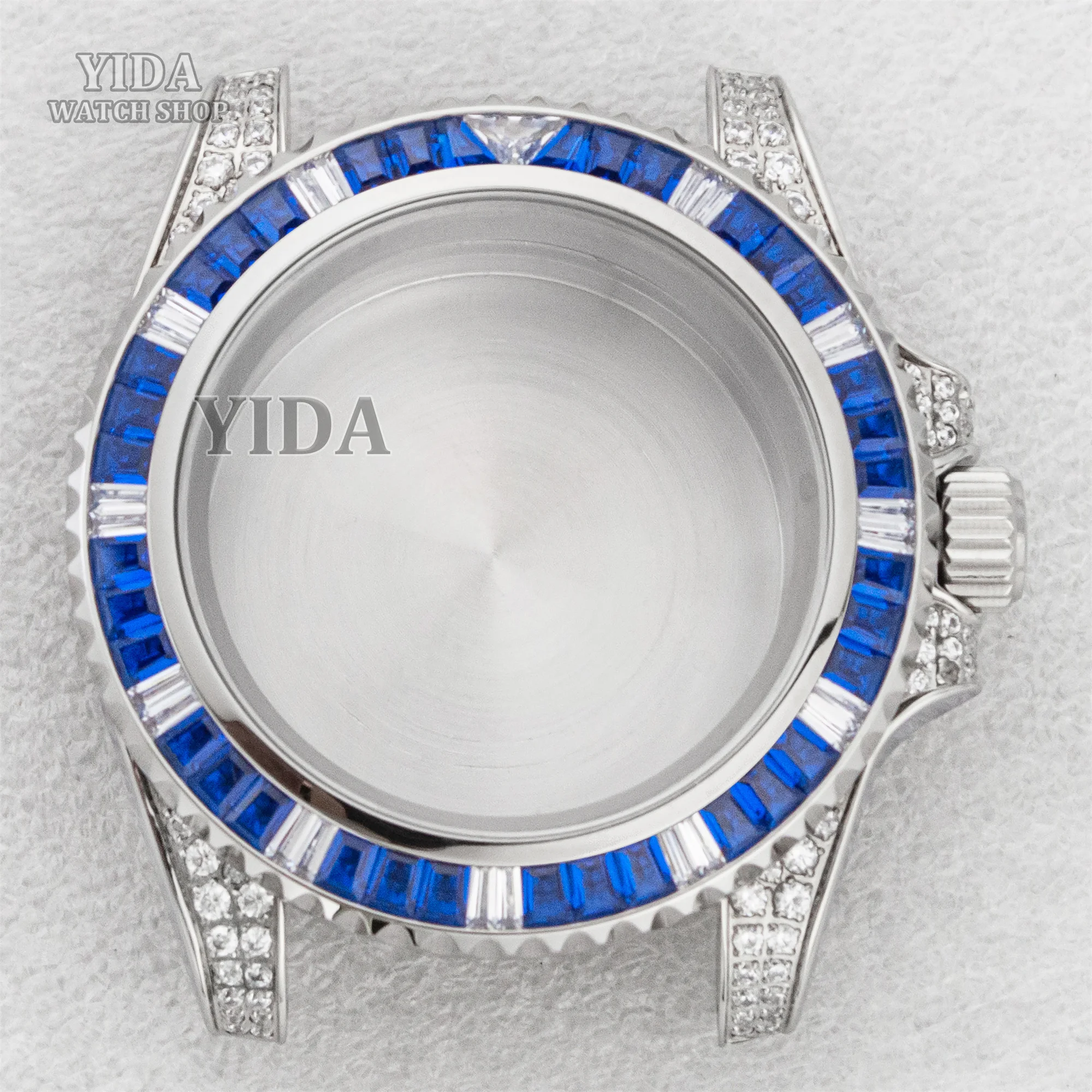 

SUB GMT WatchCase NH35 Diamond 40mm Case 316L Stainless Steel Sapphire Glass Fit NH34 NH36 Movement 10ATM Waterproof Accessories