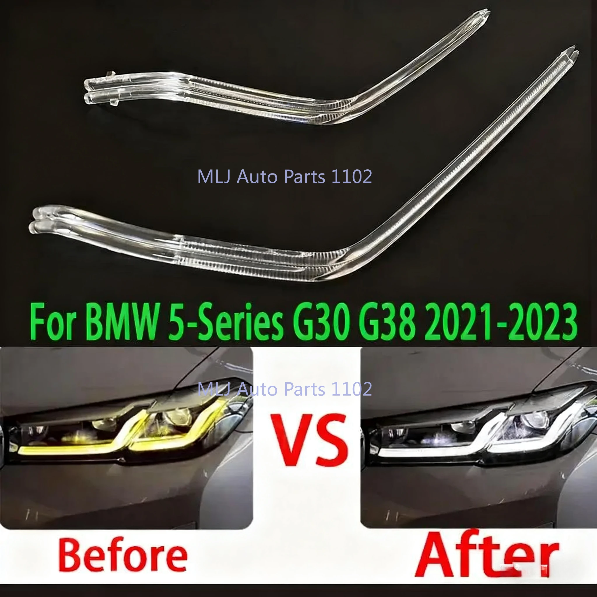 

New For BMW 5 Series G30 G38 2021-2023 DRL Headlight Guide Strip Tube Angel Eye Car LED Daytime Running Light