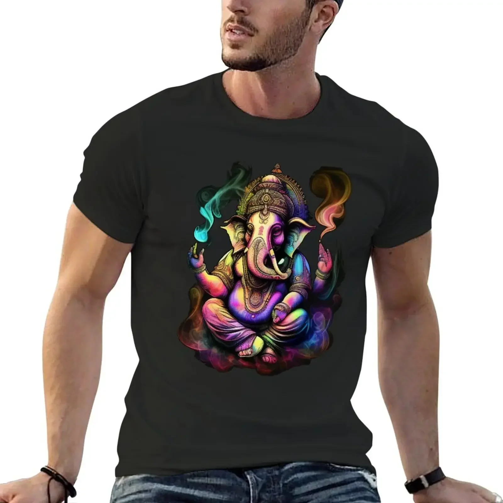 

Ganesh Ganesha T-Shirt korean fashion summer clothes boys animal print mens champion t shirts