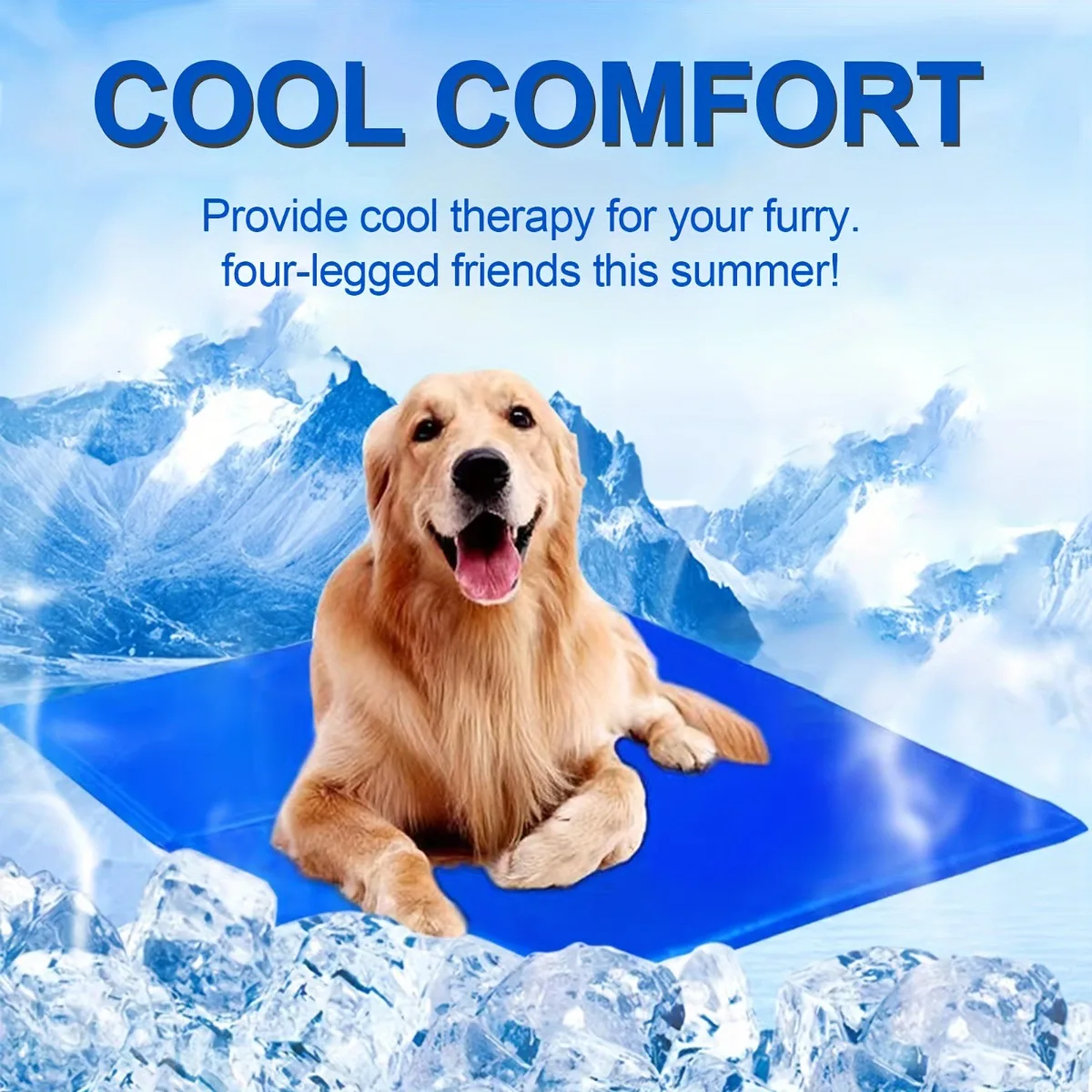 Almohadilla de Gel autoenfriante para mascotas, estera de enfriamiento activada por presión, 100% segura, no tóxica, perfecta para perros, gatos, uso en gotas de temperatura de verano