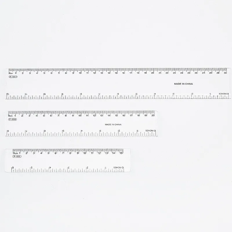 

Double-scale Transparent Plastic Ruler Measuring and Drawing Tool 15/20/30 Cm Student Office Stationery