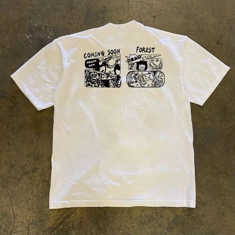 Pure Cotton 260g Heavyweight Short Sleeve T-Shirt Loose Fit Unisex American Retro Style Versatile Clothing Accessory