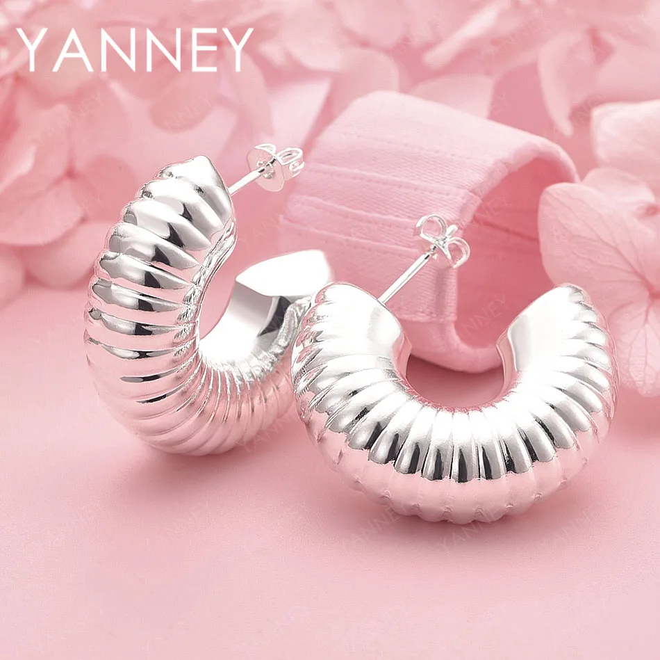 

Роскошные изысканные круглые серьги-гвоздики из стерлингового серебра 925 пробы с геометрическим рисунком для женщин - модные вечерние украшения и свадебные аксессуары