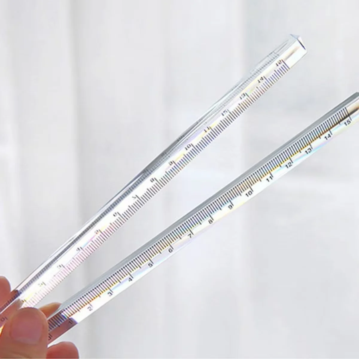 1 قطعة حاكم مثلث شفاف اللوازم المدرسية والمكتبية القرطاسية