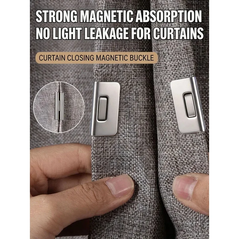 Strong Magnetic Curtain Clips No Nails Needed Blackout Clips to Close Curtains to Keep Out Light for Bedroom and Office