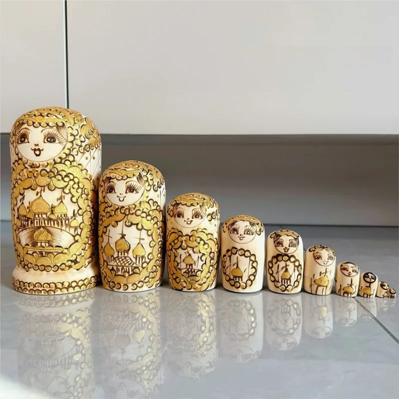 Children's Household Wooden Russia Handmade Doll Creative 2026 New 10 Layer Russian Matryoshka Doll Toy For Birthday Gifts LJ012