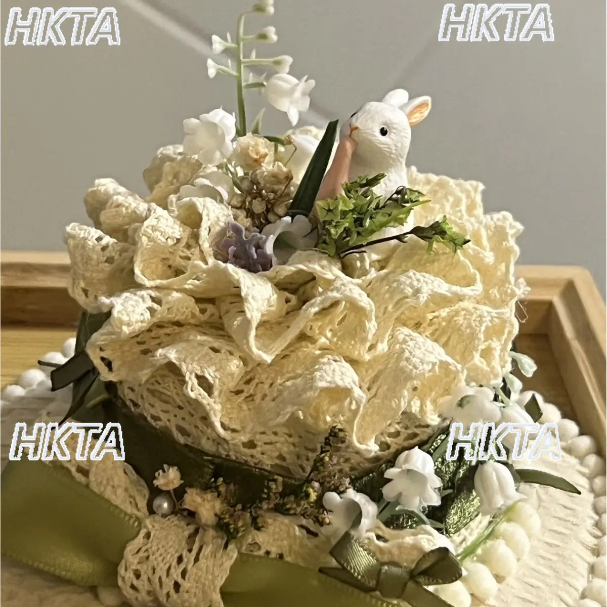 甘い手作りロリータケーキ帽子コスプレアクセサリー女性エレガントかわいい漫画弓プリーツレース誕生日小さな帽子付き女性