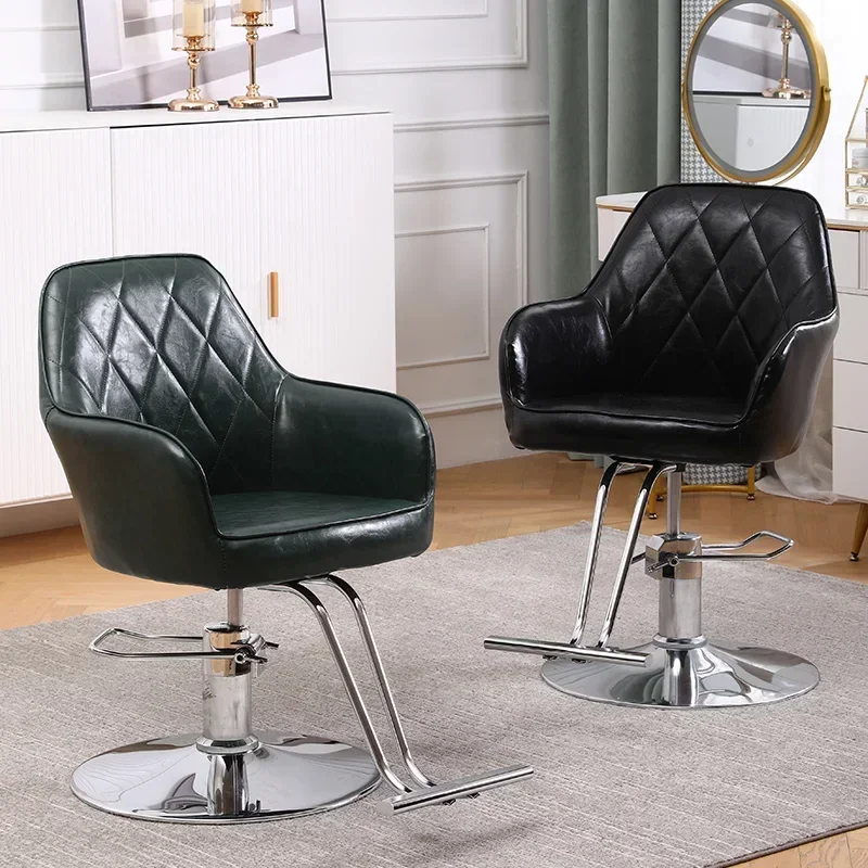 Y Silla de salón de belleza Vintage, sillón giratorio rosa para pedicura, barberos, Mocho Cadeira profesional