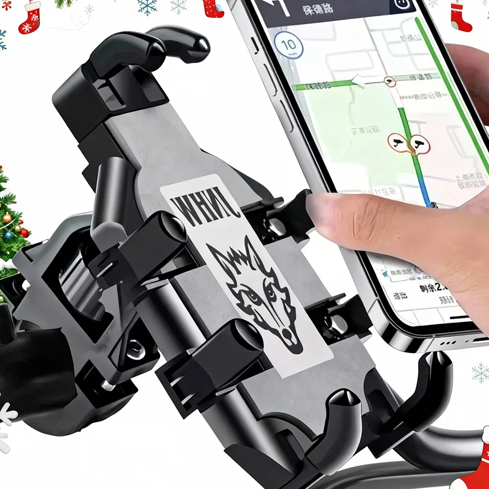 Outdoor Cycling Phone Holder  360° Rotation Phone Mount Adjustable Anti-Shake Handlebar Cellphone Support for Bikes Motorcycles