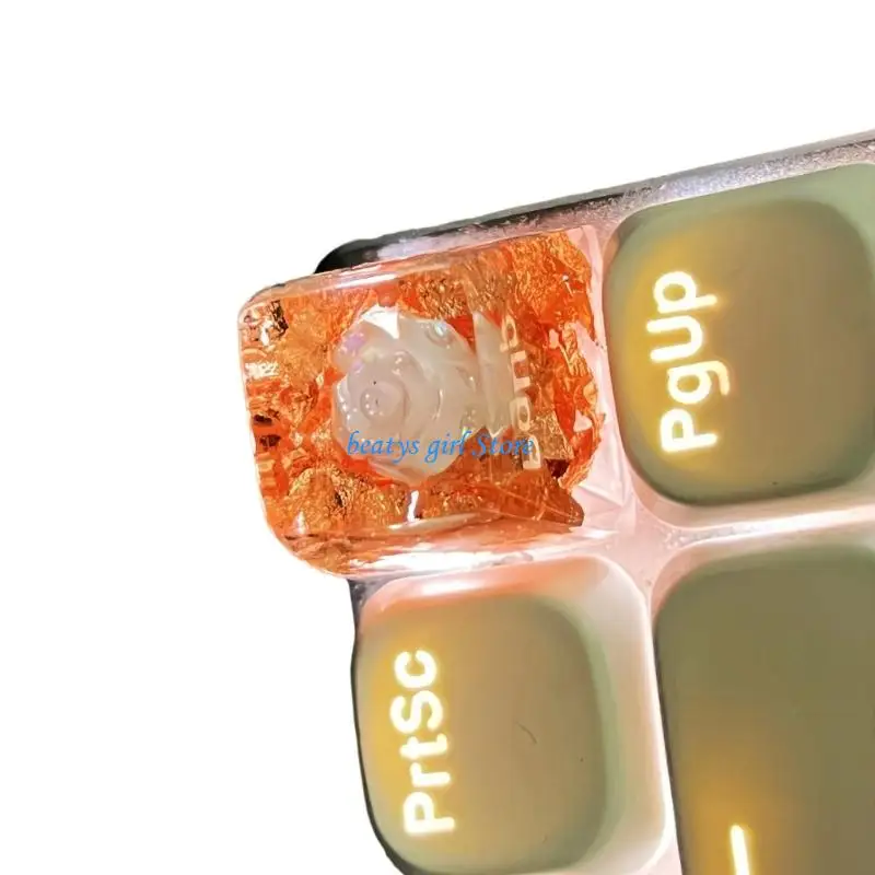 C7AB Camellia Keycap Nhựa Handmade để thay thế bàn phím cơ học
