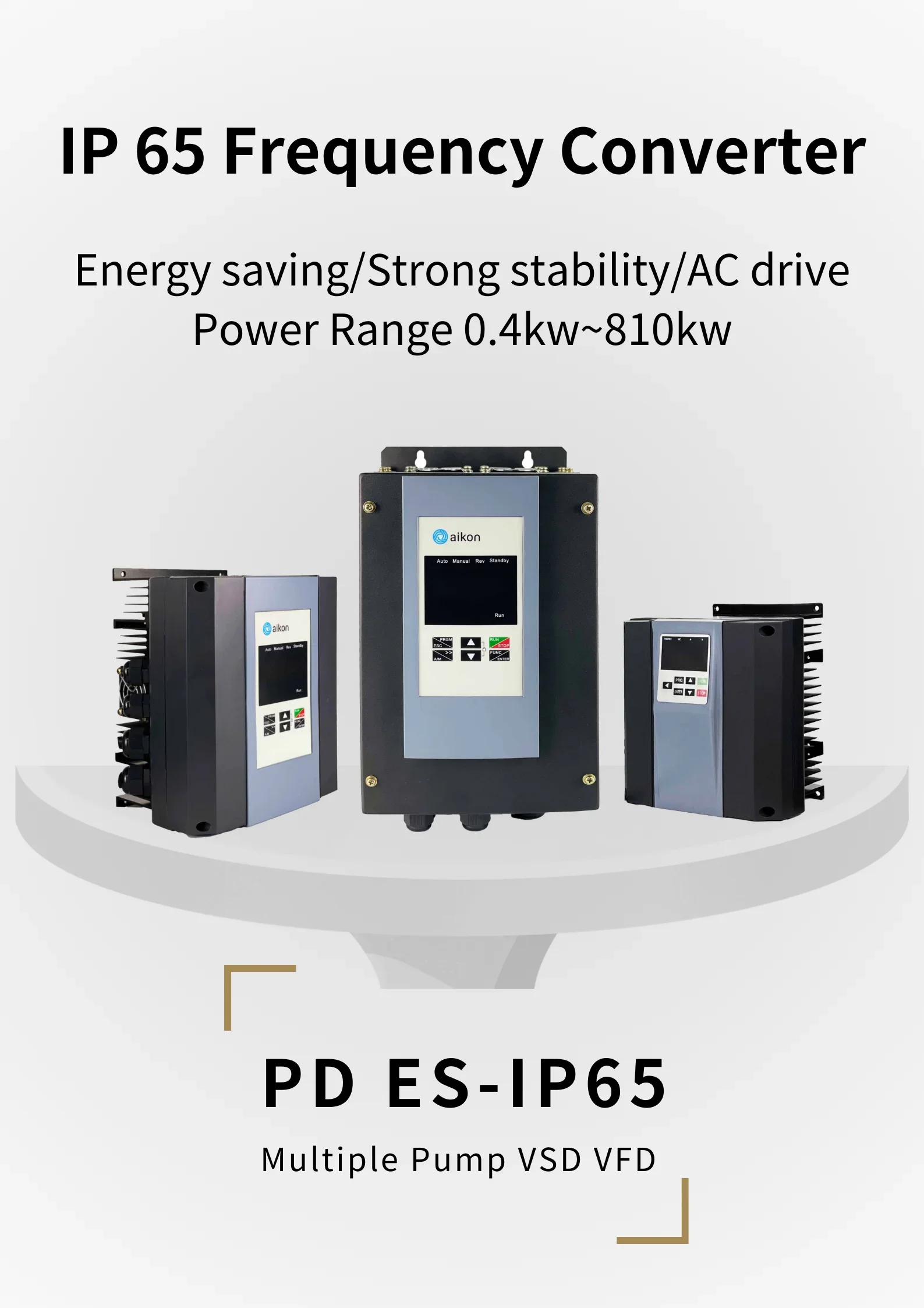 TLF 2.2kw VFD ไดรเวอร์ AC แบบ VFD จากจีน ป้องกันระดับ IP65 ตัวแปลงความถี่  รายการราคา 3 เฟส 220v ถึง 380v VFD