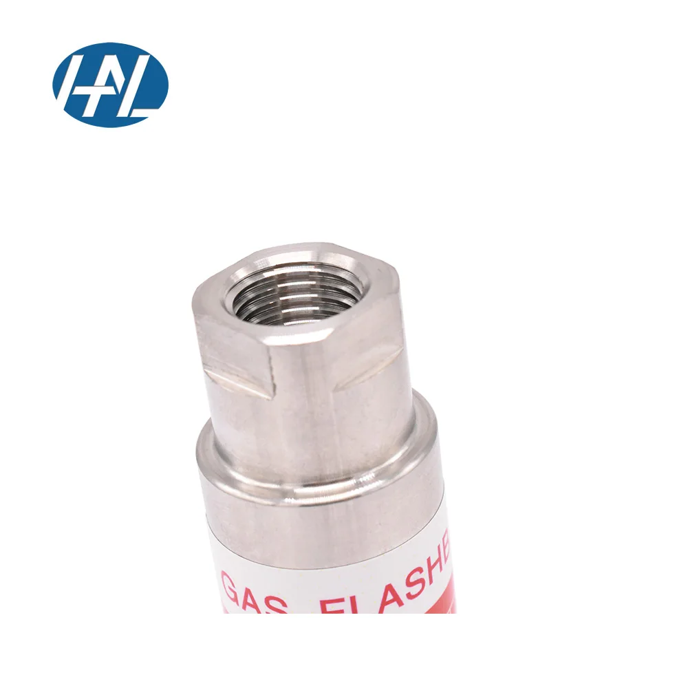 Flammensperre aus Edelstahl 316, gerades Innengewinde, Laborrohr, flammhemmend, Wasserstoff, Sauerstoff, Gas, Blinker
